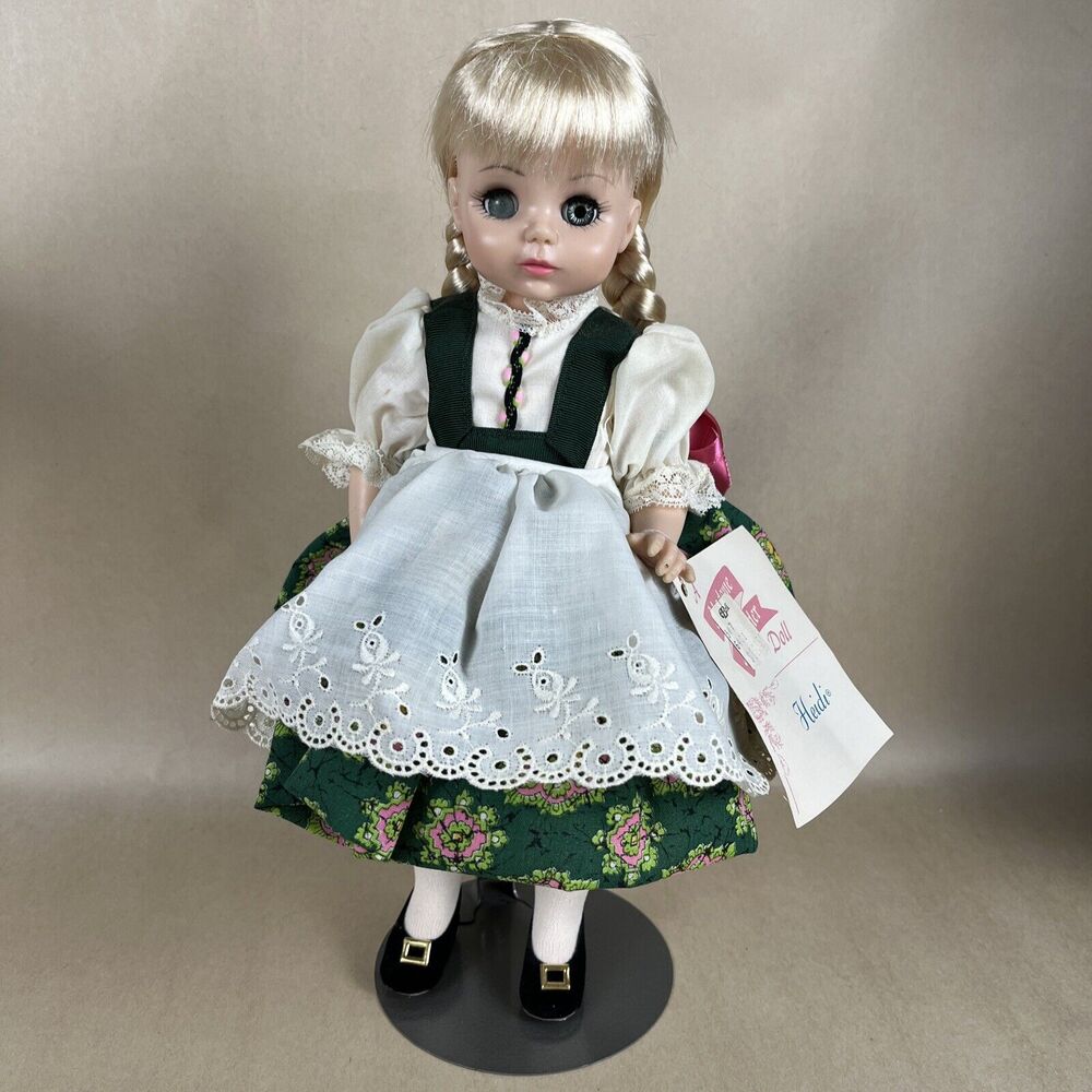 Vintage Madame Alexander 13" Doll Heidi #1580 With Tag & Stand No Box Read
